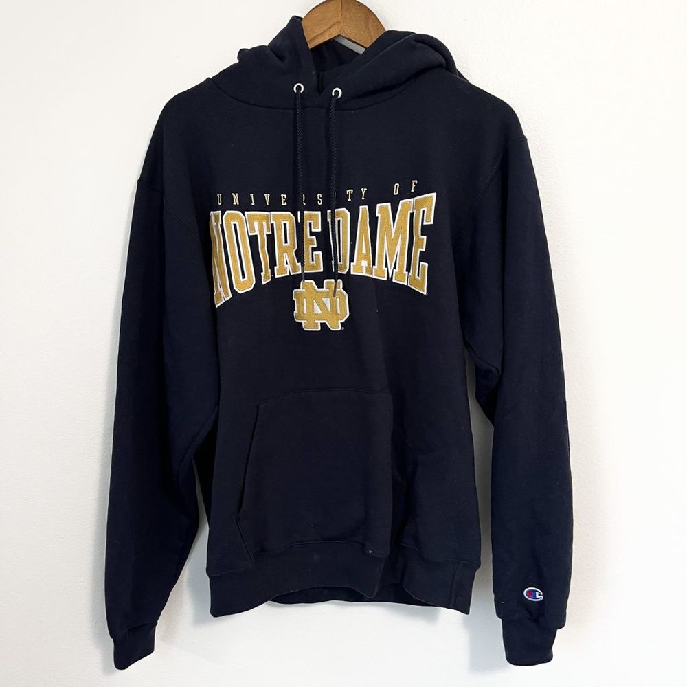 Champion Black & Gold Notre Dame Hooded Sweatshirt